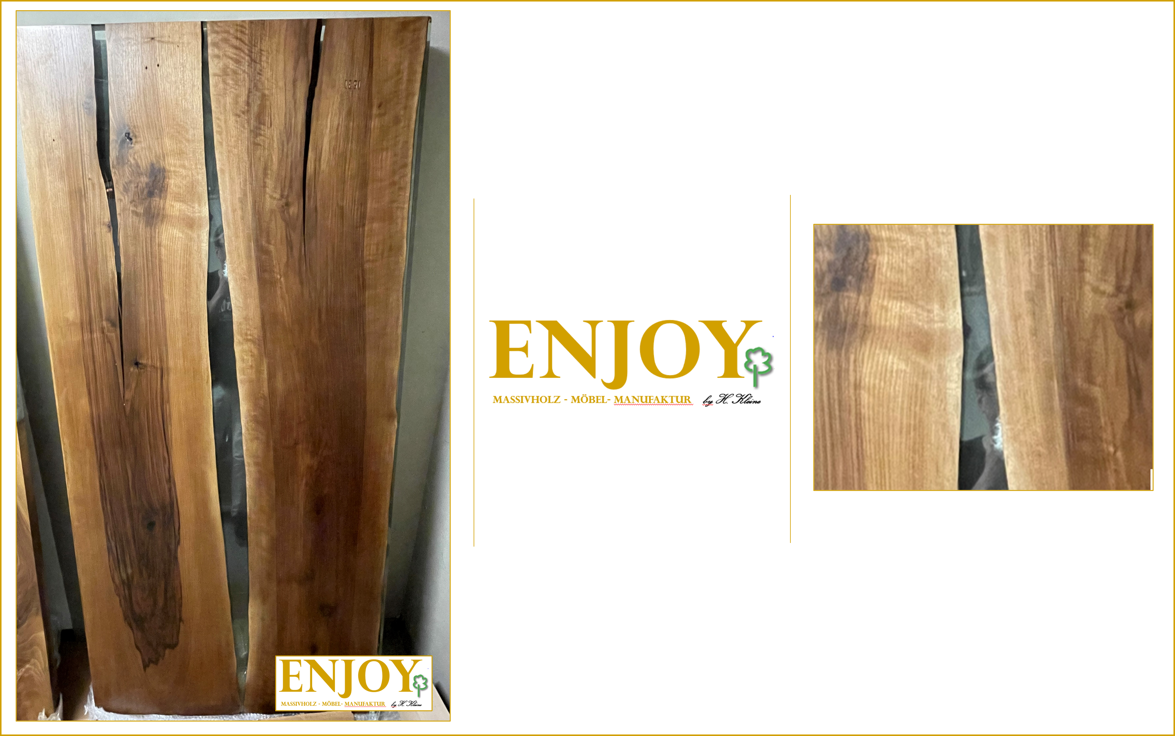 Tischplatte ‚Teide‘ Nussbaum Epoxid